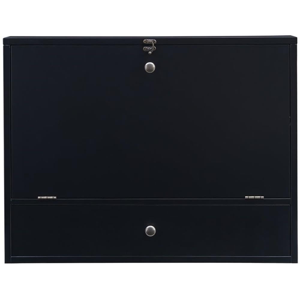 SEI Furniture Willingham Wall Mount Folding Desk, Black SEI Furniture