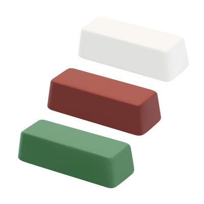 SCOTTCHEN Buffing Polishing Cutting Compounds 4 Oz. Kit - Green Fine/White Medium/Red Coarse - 3 Pack