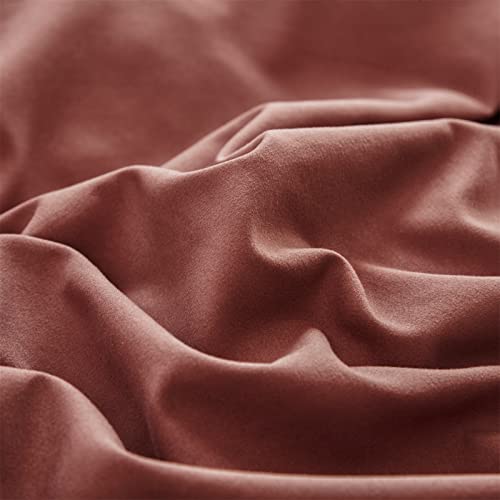 Luxlovery Brick Red Comforter Set King Dark Rust Bedding Comforter Set Solid Blackish Red Breathable Blanket Quilts 3 Piece Bedding Set for King Bed Luxlovery