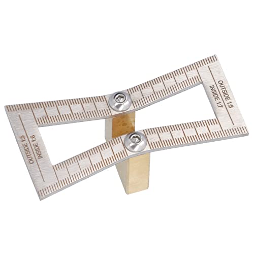 Dovetail Marker Jig, Stainless Steel Woodworking Dovetail Scribing Gauge, Dovetail Guide Measuring Tool with 1:5/1:6/1:7/1:8 Slopes Yuecoom