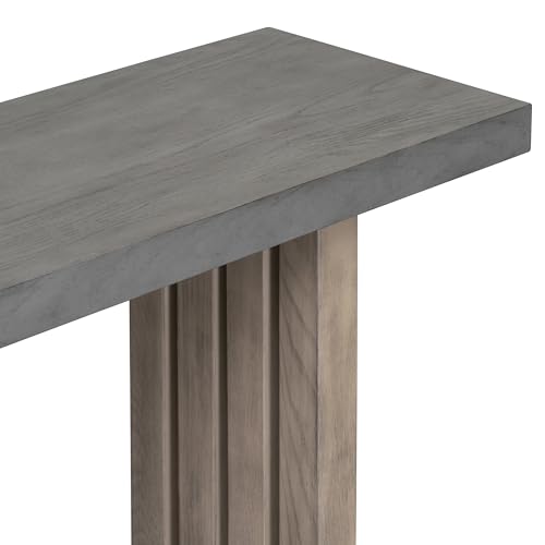 Contemporary Minimalist Wood Console Table 59-Inch Modern Entry Sofa Table Accent Table for Entryway Living Room Home Office, Gray Amposei