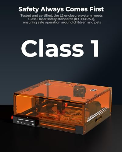 Laser Cutter and Engraver Machine, Woxcker L2 MAX 10W Enclosure Laser Engraving Machine, 300x300mm Bed Size CNC Engraving Machine 0.01mm High Precision Engraver for Wood Stainless Steel Glass Metal Woxcker