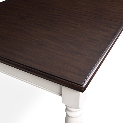 Crosley Furniture Shelby Dining Set with Table and Extension Leaf, 7-Piece (6 Chairs), Distressed White Crosley Furniture