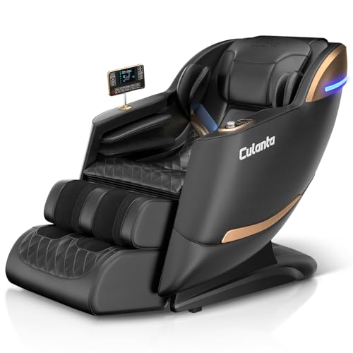 Culanta Massage Chair Full Body, Zero Gravity SL-Track Shiatsu Massage Recliner Chair with Body Scan, Airbags, Foot Rollers, Deep Yoga Stretch, Heating (U1-Black) Culanta