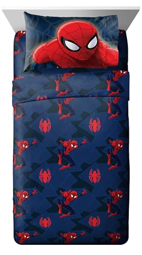 MARVEL Spiderman 'Saving The Day' Microfiber 4 Piece Full Sheet Set Jay Franco