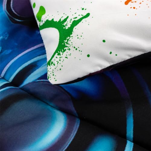 NTBED Game Console Comforter Set for Boys Girls Kids Space Universe Gaming Geometric Lightweight Microfiber Gamer Bedding Sets (Multi, Twin 5Pcs) NTBED