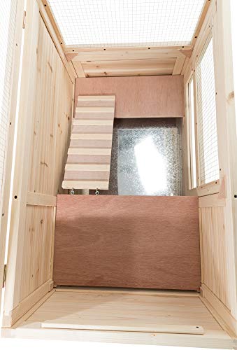 TRIXIE Natura X-Small Indoor Rabbit Hutch, Pet House for Rabbits and Guinea Pigs, Bunny Cage on Wheels, Pull Out Tray TRIXIE