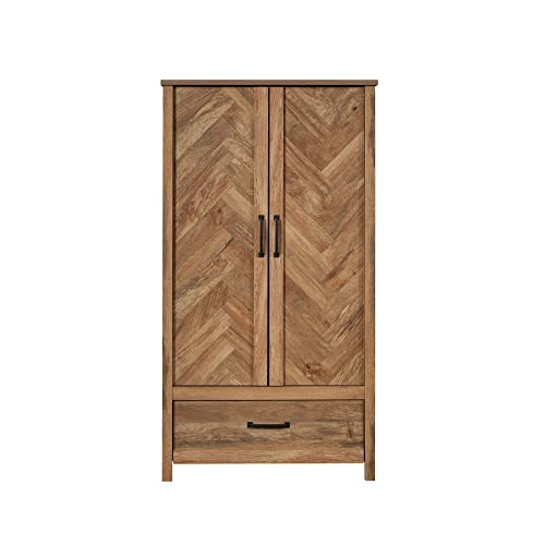 Sauder Cannery Bridge Armoire, L: 32.36" x W: 22.52" x H: 59.80", Sindoori Mango finish Sauder
