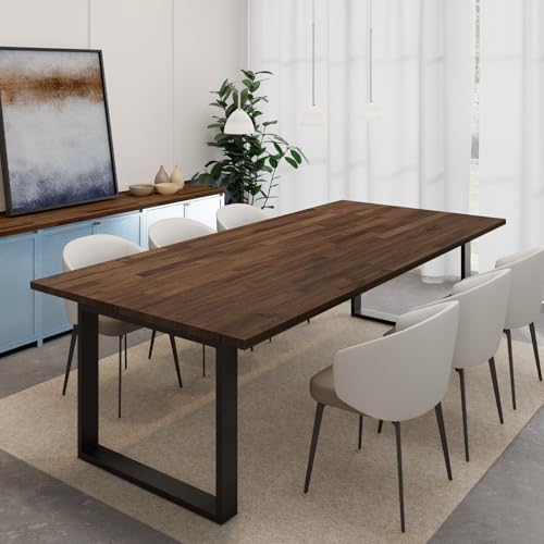 Howizz 60 x 25 in. Solid Wood Table Top, Dark Walnut Stained Acacia Desktop for Standing Desk/Office Tabletop/Countertop, 0.7in. Thick Howizz