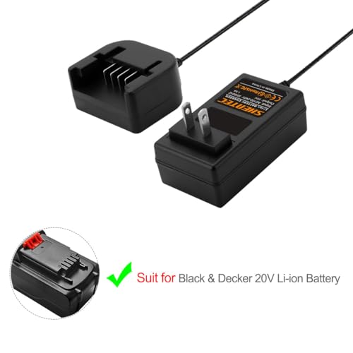 Shentec 20V Charger LCS1620 Compatible with Black and Decker LBXR20 LBXR20-OPE LB20 LBX20 LBX4020 LB2X4020-OPE 20V Lithium Slide Style Battery (BDCAC202B) Shentec