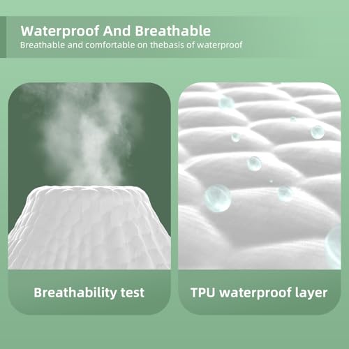 PDXM Waterproof Mattress Protector, Mattress Cover, Soft, Breathable,Noiseless, Deep Pocket 6-18 inches, White for Home Hotel Bedroom,Easy wash (Full) PDXM