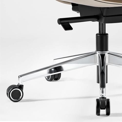 EUREKA ERGONOMIC Alto Leather Desk Chair, Silicone Leather Office Chair with Wheels, High Back Office Chair, Executive Office Chair Comfy for Home & Office, Off-White EUREKA ERGONOMIC