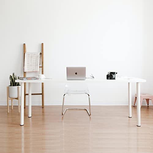 Kaboon 60x24 inches Tabletop, Solid One-Piece Desktop for Sit Stand Desk, Double Desks, L Desk DIY,Wood Countertop Home or Commercial Use,1 inch Thick, White, 23.62" D x 59.1" W Kaboon