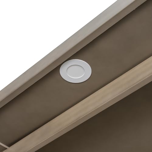 Bekeknlny Modern Queen Murphy Bed with Desk, Storage Shelves and Cabinets, Hidden Wall Bed for Space-Saving Home Office (Gray/H10) Bekeknlny