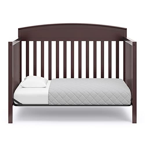 Graco Benton 5-in-1 Convertible Crib (Espresso) – GREENGUARD Gold Certified, Converts from Baby Crib to Toddler Bed, Daybed and Full-Size Bed, Fits Standard Full-Size Crib Mattress Graco
