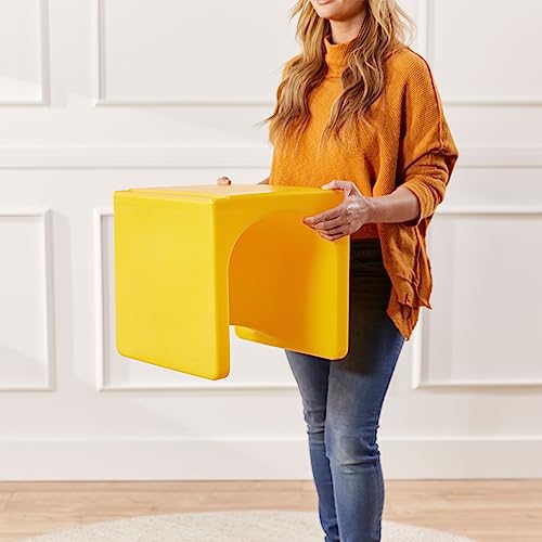 ECR4Kids Tri-Me 3-In-1 Cube Chair, Kids Furniture, Yellow ECR4Kids