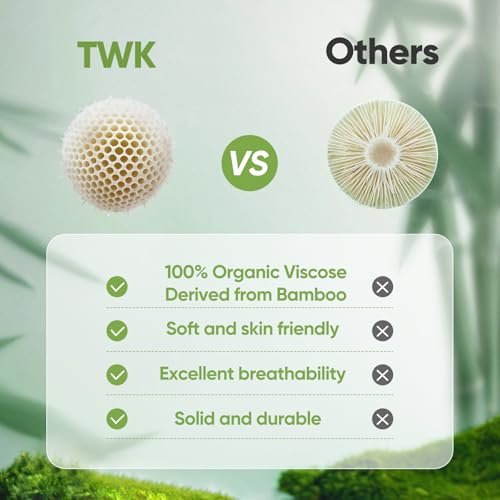 TWK Luxury Sheet Set, Genuine 100% Viscose Derived from Bamboo, Cooling & Breathable, Silky Soft, Bedding Sheets & Pillowcases (White, King(78 * 80 * 15)) TWK