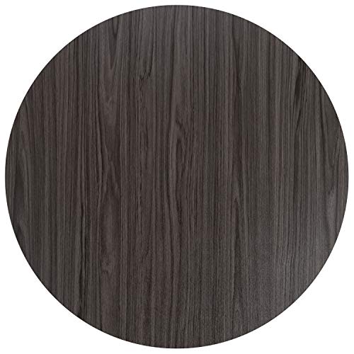 EMMA + OLIVER 36" Round Multi-Purpose Conference Table in Rustic Gray-Meeting Table for Office EMMA + OLIVER