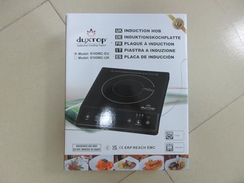 Duxtop 1800W Portable Induction Cooktop Countertop Burner, Black 9100MC/BT-M20B duxtop