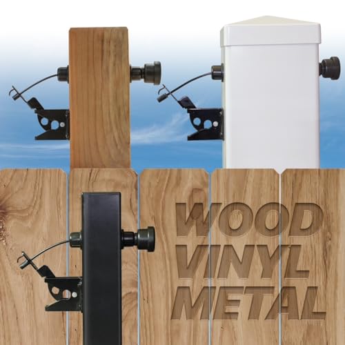 GH Gate Latch Complete Outdoor gate Latch for Wooden Gates operates from/on Both Sides of Fence Patented Dual Sided Operation. Wooden Fence Latch Vinyl Gate Latch Metal Fence Latch Universal fit GH Gate Products