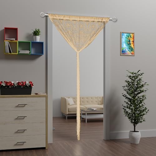 Atsweetlife Lace Door String Curtain for Doorways,Bohemian Curtains Window Wall Closet Bedroom Kitchen Hippie Hanging Panels Boho Room Divider Atsweetlife