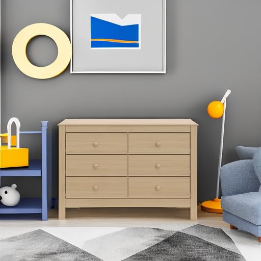 Graco Noah 6-Drawer Dresser (Driftwood) – GREENGUARD Gold Certified, Wood Dresser for Bedroom, Kids & Nursery Storage Chest, Safety Interlocking Drawers, Pre-Installed Tracks, Kids Chest Graco