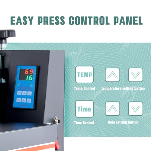 OLIXIS Heat Press, 15x15 Heat Press Machine for T Shirts with LCD Display & Memory Mode, 1200W Heat Transfer Machine for Bags, Pillows, Aprons OLIXIS