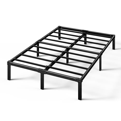 Zinus Yelena 14 Inch Metal Platform Bed Frame, Steel Slat Support, No Box Spring Needed, Eco Friendly WonderBox(TM) Packaging, Easy Assembly, Black, Queen Zinus