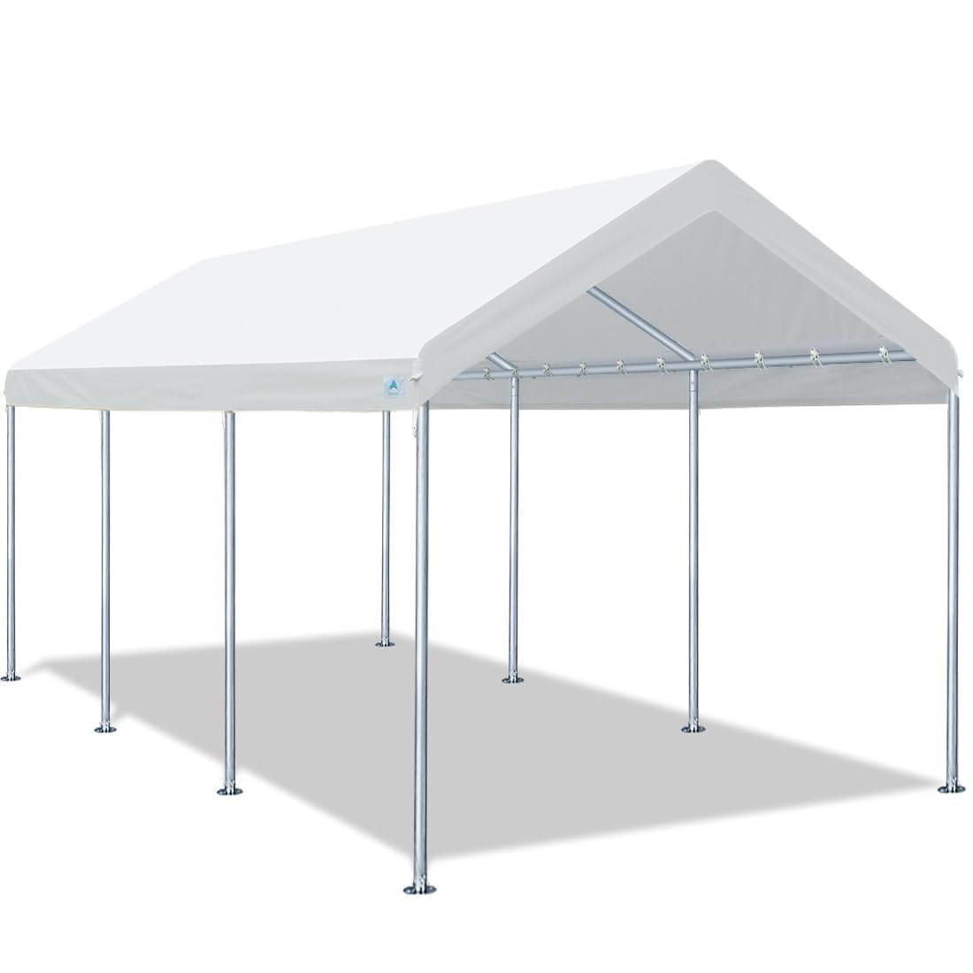 ADVANCE OUTDOOR 10x20 ft Heavy Duty Carport Potable Car Canopy Garage Party Tent Boat Shelter, Adjustable Height from 9.5 ft to 11 ft, White ADVANCE OUTDOOR