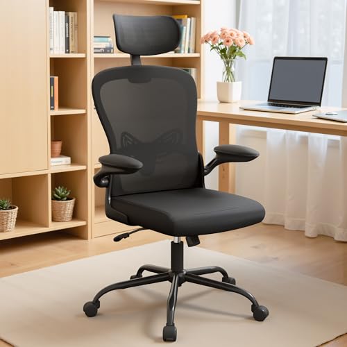 Furmax Ergonomic Office Chair Executive High Back Computer Desk Chair with 3D Headrest, Adjustable Lumbar Support Armrests for Home Office (Black) Furmax