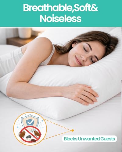 60"x80" Queen Mattress Protector(6-10 in. Deep) Waterproof Mattress Cover Zippered Soft Breathable Skin-Safe Encasement for Queen Bed Sheets WINKAURA