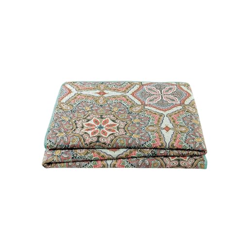 VCNY Home - King Quilt Set, 5-Piece Lightweight Reversible Medallion Quilt Set, Boho Room Décor (Yara Multicolor, King) VCNY Home