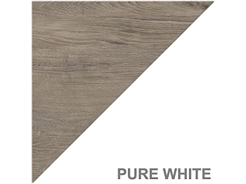 Bush Business Furniture Salinas 60W L-Shaped Desk Set with Hutch, File Cabinet, and Bookcase in Shiplap Gray and Pure White Bush Business Furniture