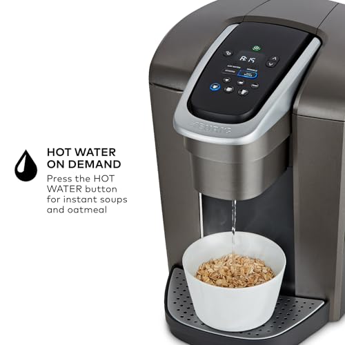 Keurig K-Elite Single Serve K-Cup Pod Coffee Maker, with Strength and Temperature Control, Iced Coffee Capability, 8 to 12oz Brew Size, Programmable, Brushed Slate Keurig