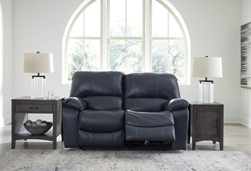 Signature Design by Ashley Leesworth Modern Power Reclining Loveseat with USB Charging Ports, Blue Signature Design by Ashley