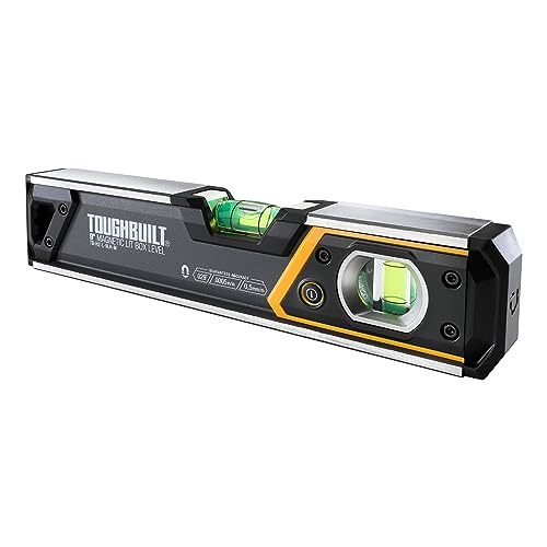 ToughBuilt 9-in Lighted Magnetic Box Level - (TB-H2-L-9LH-M) ToughBuilt