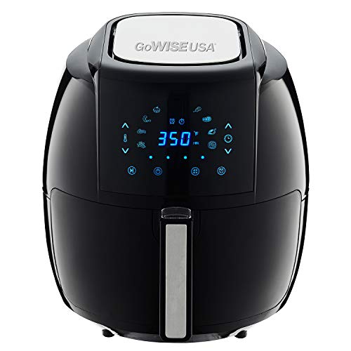 GoWISE USA 1700-Watt 5.8-QT 8-in-1 Digital Air Fryer with Recipe Book, Black GoWISE USA