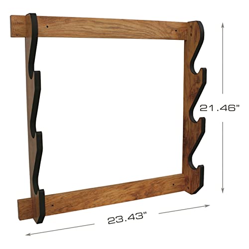 Rush Creek Creations Indoor 5 Rifle/Shotgun Wall Storage Display Rack, American Cherry Rush Creek Creations