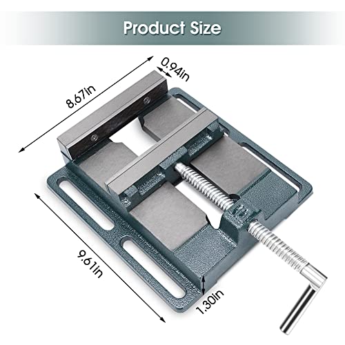 6-Inch Drill Press Vise Cast Iron Drill Press Vice Industrial Heavy Duty Machine Vise Bench Clamp Vise for Milling, Drilling, Woodworking and Ejoyous