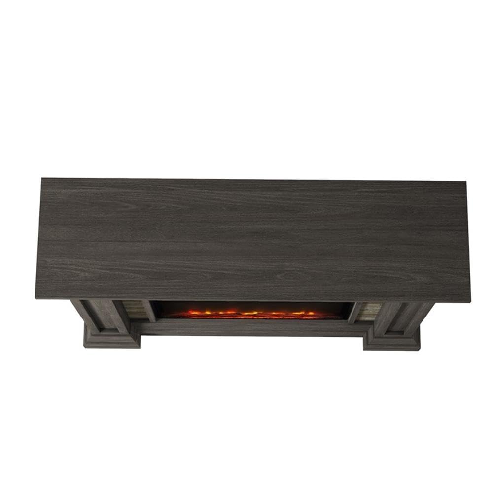 LIVILAND 48" Freestanding Electric Fireplace with Remote Control in Brown LIVILAND