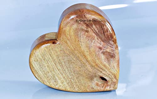 Personalized Engraving Wooden Cremation Urn Heart Shape | Handmade Keepsake for Ashes | Biodegradable Burial Urns for Pet Ashes & Human Ashes | DnU Avenue