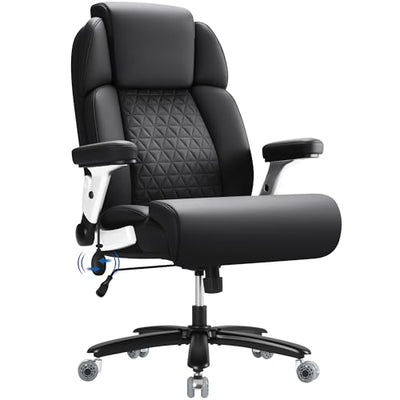 Furmax Heavy Duty Office Chair 500lbs, Big and Tall Gaming Chair with Adjustable Lumbar Support, Ergonomic High Back Computer Chair with Thick Padded Extra Wide Seat for Long Hours Working & Studying