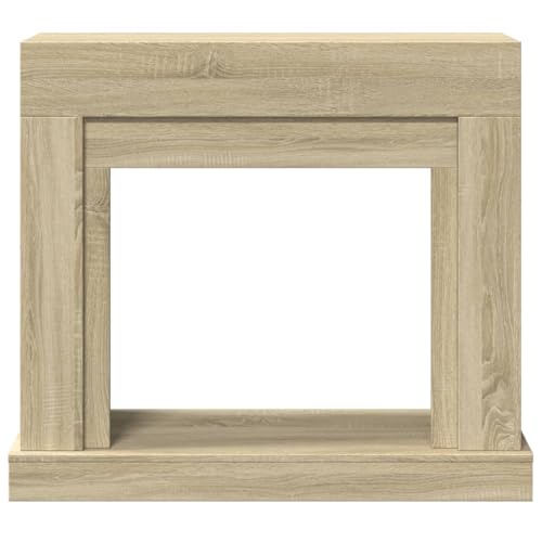 vidaXL - Electric Fireplace Surround Mantle Sonoma Oak - Engineered Wood - 100x30x87.5 cm - Decorative for Living Room/Bedroom vidaXL