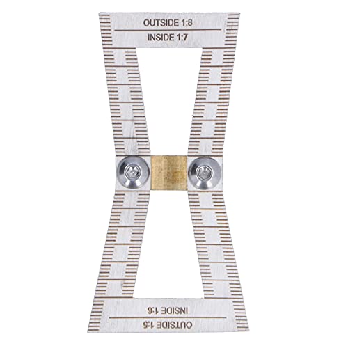 Dovetail Marker Jig, Stainless Steel Woodworking Dovetail Scribing Gauge, Dovetail Guide Measuring Tool with 1:5/1:6/1:7/1:8 Slopes Yuecoom