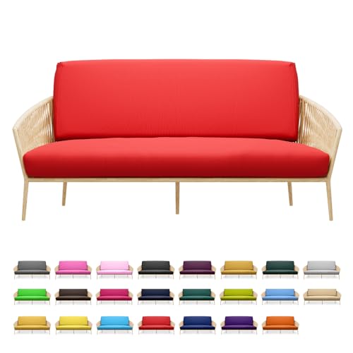 Magshion Futon Cover Armless Couch Cover Sofa Cover Furniture Protector Twin Size 39"x75"x6" Red Magshion