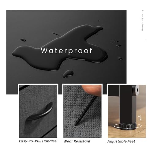 Sweetcrispy Nightstand with 2 Storage Drawers, 20" Height End Tabl Small e Bed Side Furniture, Wooden Top Fabric Cabinet Kids Night Stand Mini Dresser for Bedroom, Closet, Entryway, College Dorm Sweetcrispy