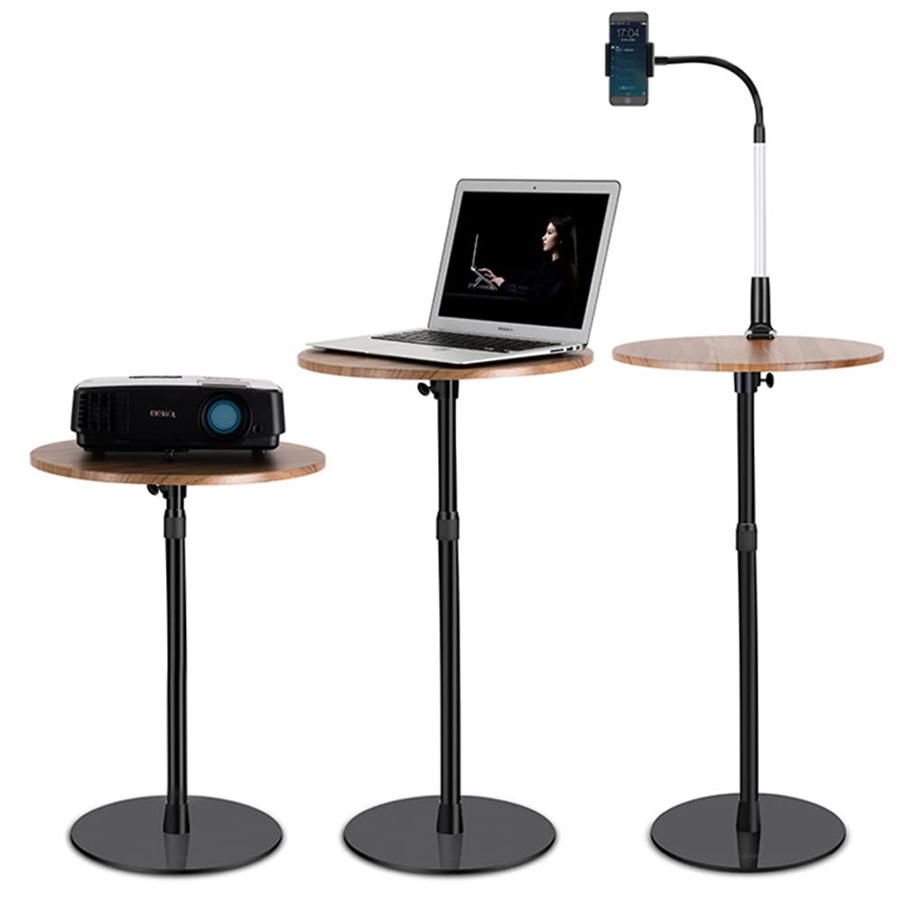 ERFEI Bar Table 15.75inch Small Round Top Adjustable Height 22.64-33.46in Multifunctional Side Table for Pub Bar Dining Bistro Cafe ERFEI