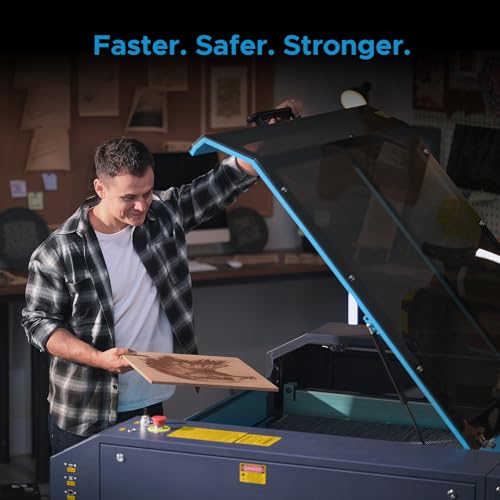 OMTech Pronto 100W CO2 Laser Engraver & Cutter with Water Chiller – 40"x24" Workspace, 1,000mm/s Speed, Autofocus, 2-Way Pass, Air Assist, for Wood, Acrylic & More OMTech