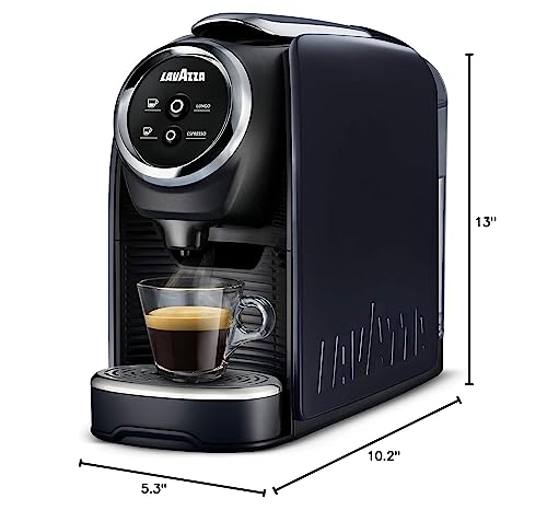 Lavazza BLUE Classy Mini Single Serve Espresso Coffee Machine LB 300, 5.3" x 13" x 10.2" 2 Coffee selections: simple touch controls, 1 programmable free dose and 1 pre-set Lavazza