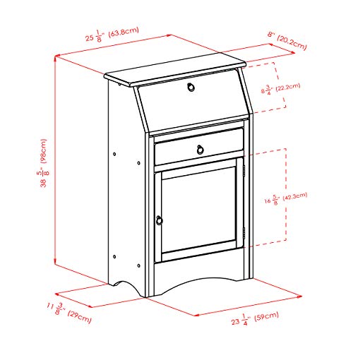 Winsome Wood Regalia Home Office, Walnut, Secretary Desk Winsome